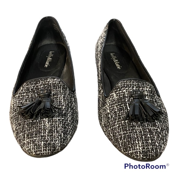 Kelly & Katie Shoes - Kelly & Katie Black & White Tassels loafers | 8 1/2